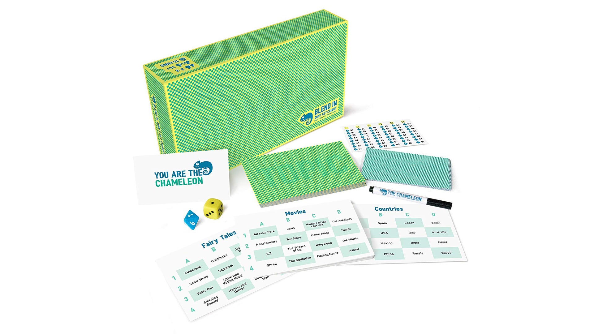 The Chameleon board game box
